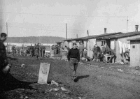 German prisoner of war camp, Stalag 383, Hohenfels, Bavaria, Germany.  Photographed by R H Blanchard.