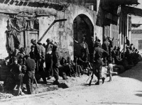 2NZEF soldiers taken in a village street in Crete, 1941.