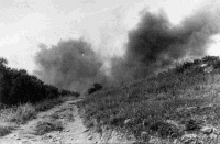 Smoke from German Dive Bombers, Crete, 1941.