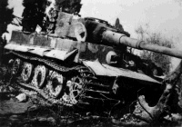 Knocked out German Tiger Tank.